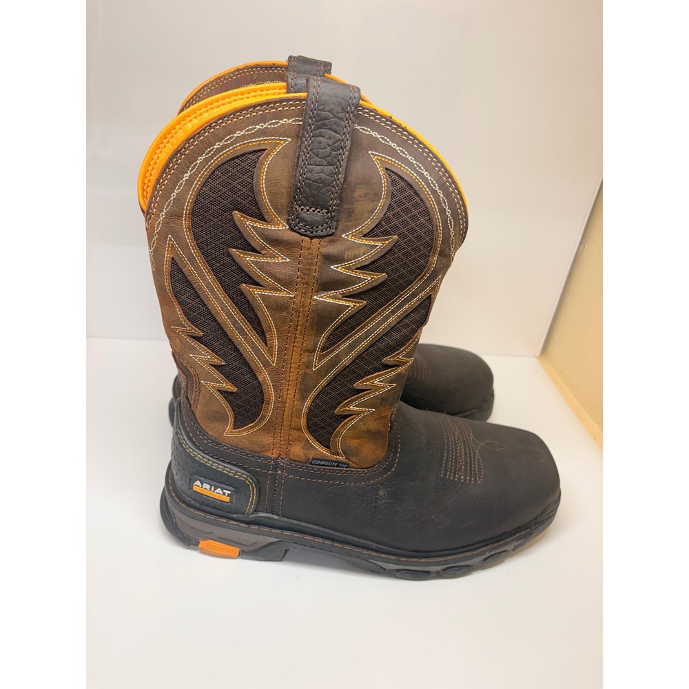 Ariat Mens 10.5D Intrepid VentTek Composite Toe Brown Work Cowboy Boots